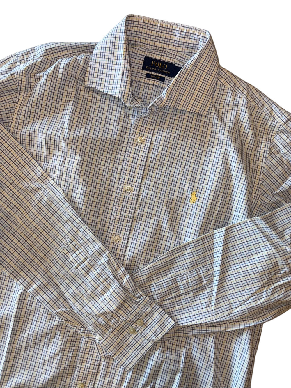 Polo Ralph Lauren Mens 16 (34/35) Easy Care Shirika Fit Plaid Dress Shirt